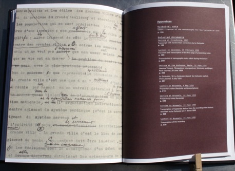Transcripts of Le Corbusier’s notes