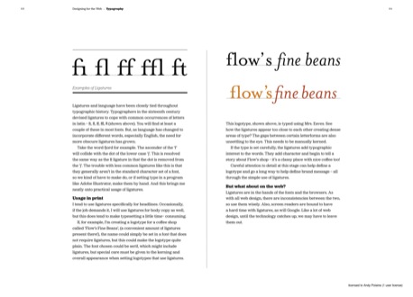 Designing for the Web - Ligatures